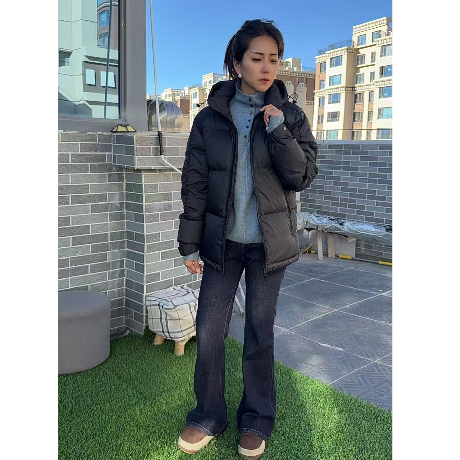 拉链常规款合格品连帽防水纯色休闲