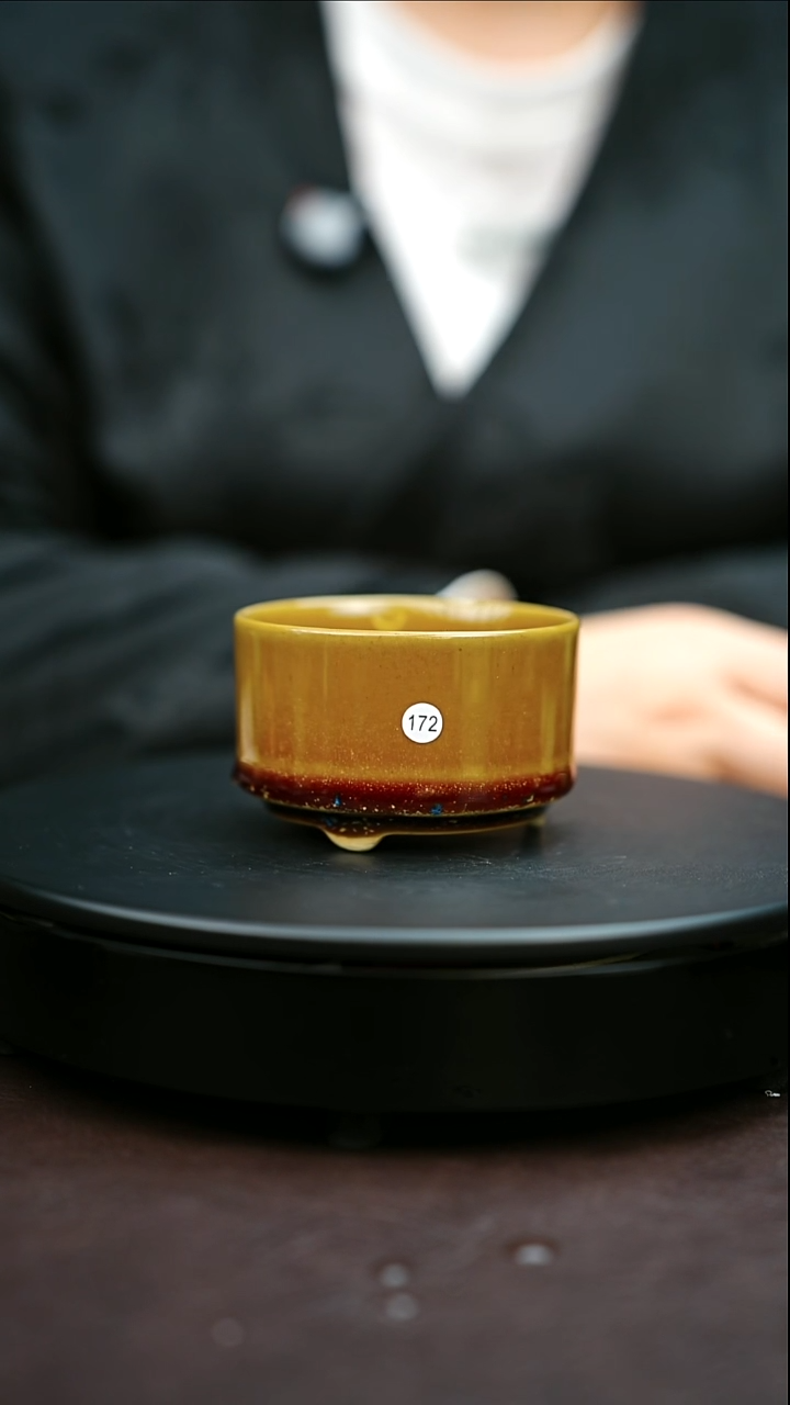 172#原矿钧瓷炉钧釉直口杯