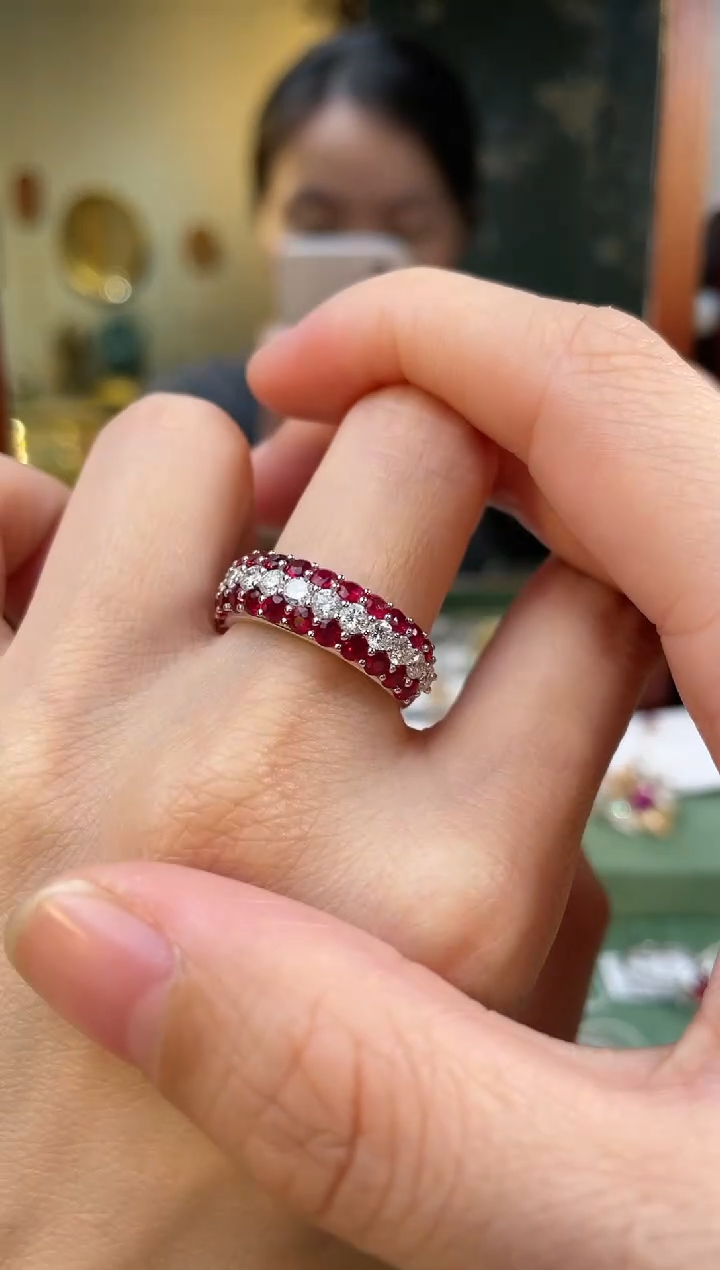 【闪购商品】红宝石戒指18K金镶嵌主石：1.82ct