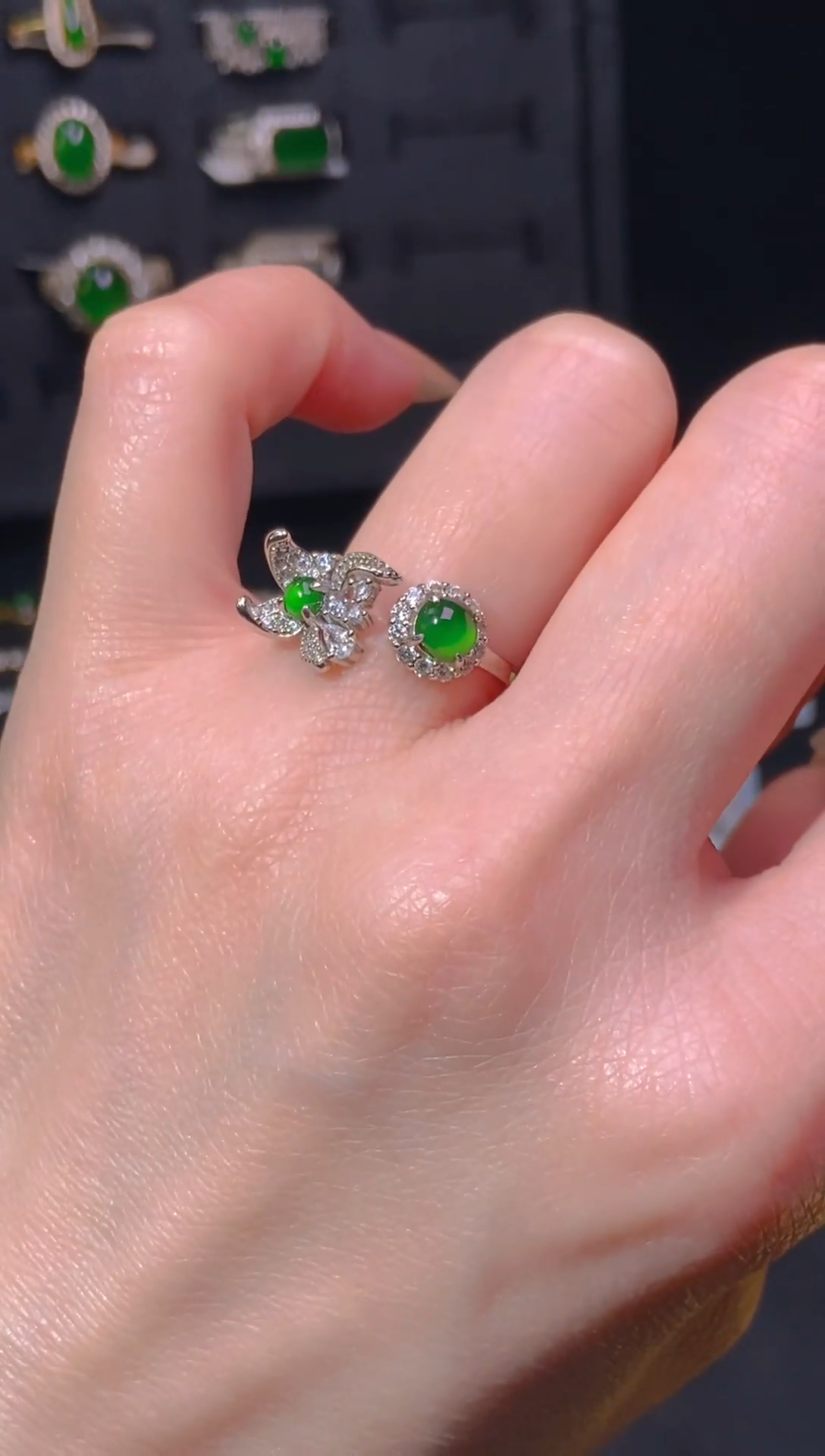 【闪购商品】翡翠戒指未镶嵌天然翡翠A货29