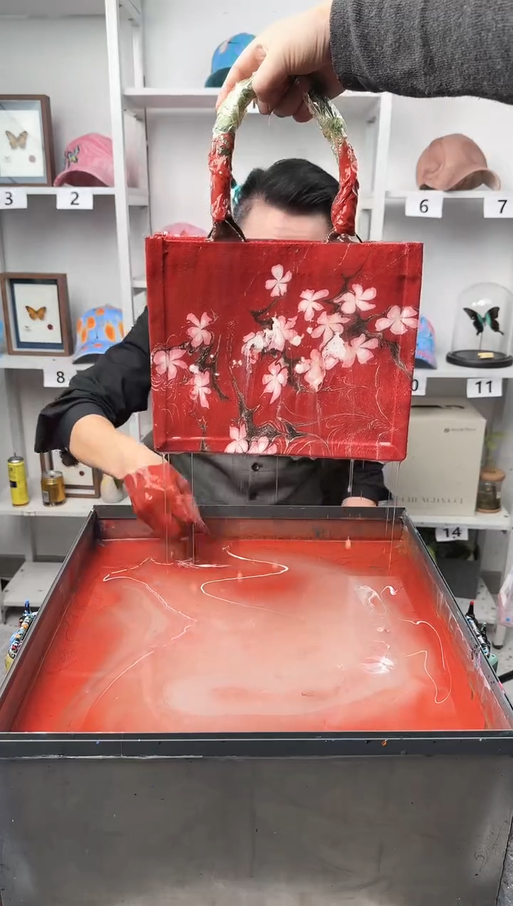 棉国风桃花水拓帽