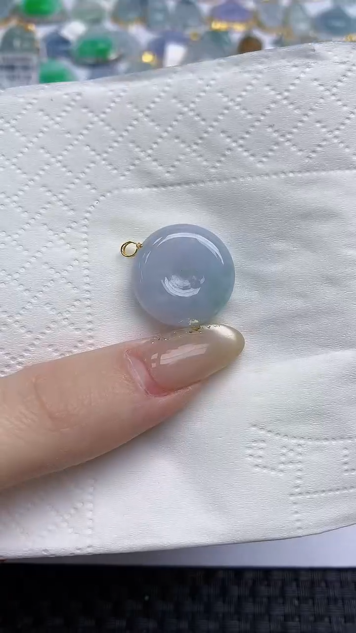 【闪购商品】翡翠颈饰18K金镶嵌天然A货翡翠 40