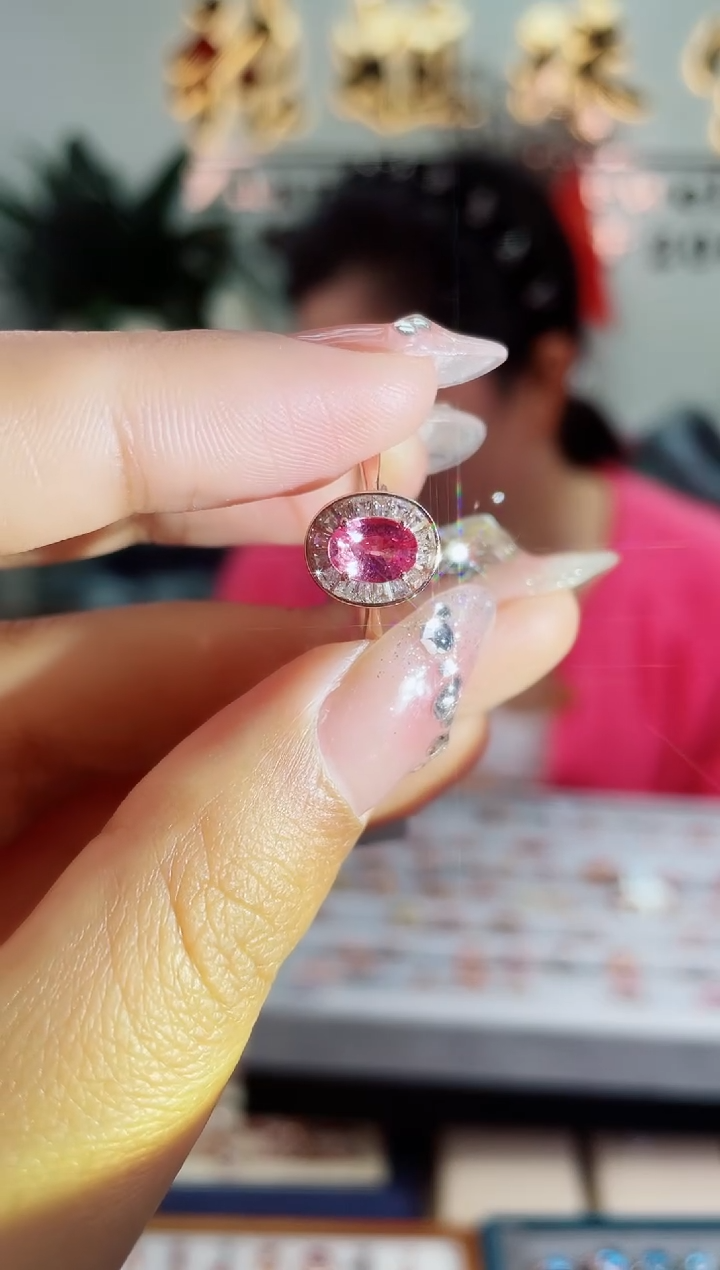 【闪购商品】彩色蓝宝石戒指银S925镶嵌戒指