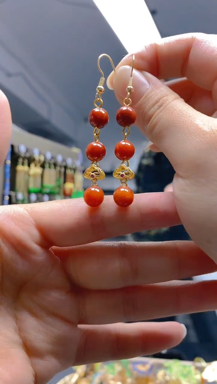 【闪购商品】翡翠耳饰合金0235翡翠耳钩