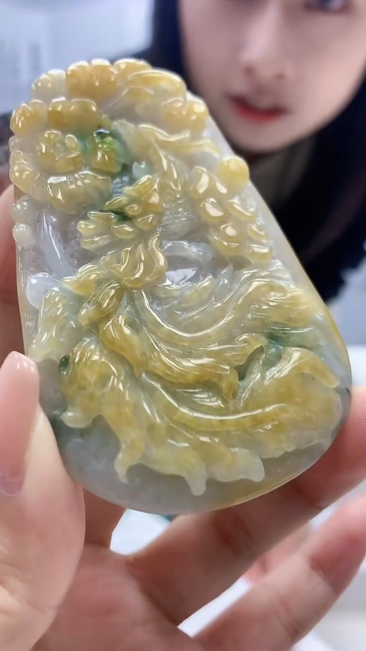 定制翡翠未镶嵌4812xx-毛货挂件19