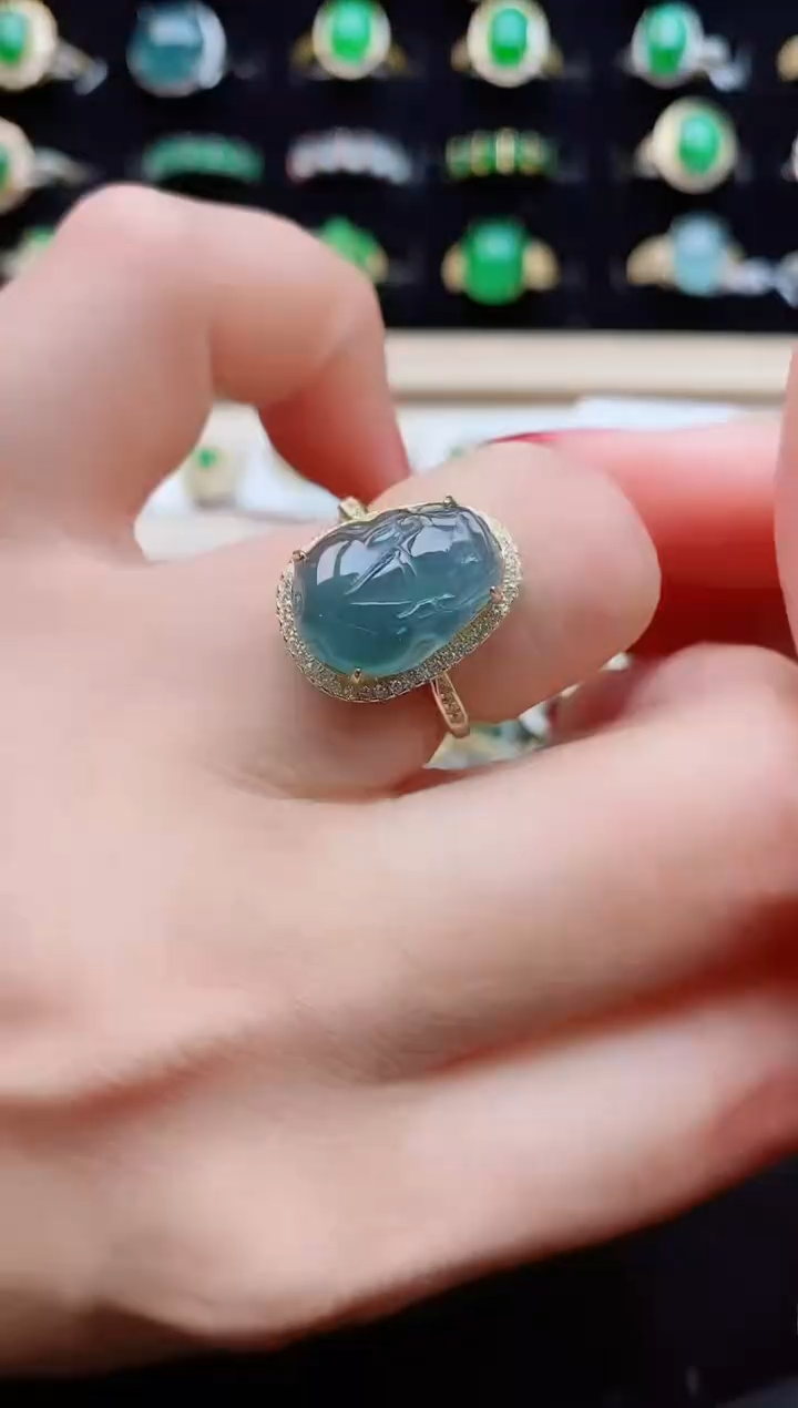 【闪购商品】翡翠戒指银S925镶嵌508550