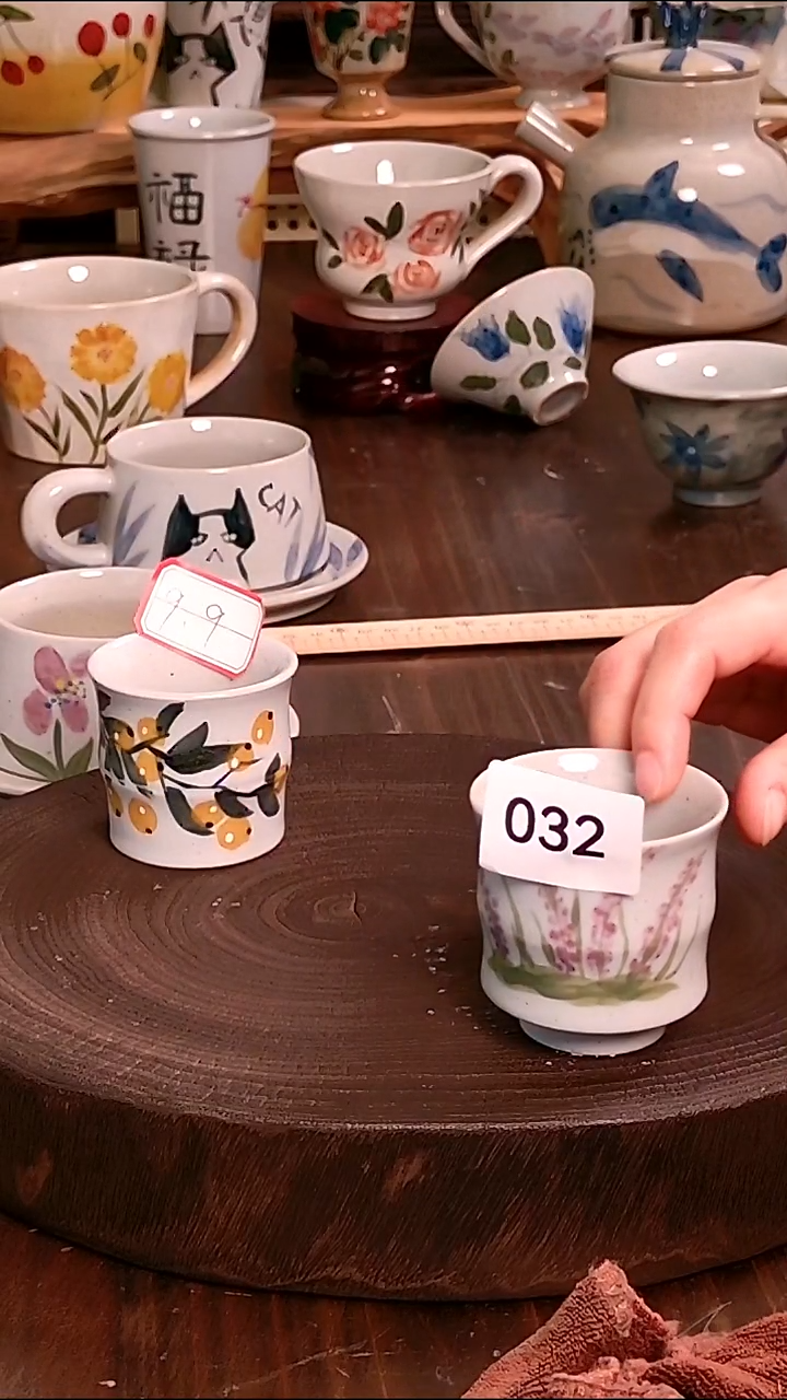 三闲僖高温釉下彩手工手绘陶瓷032