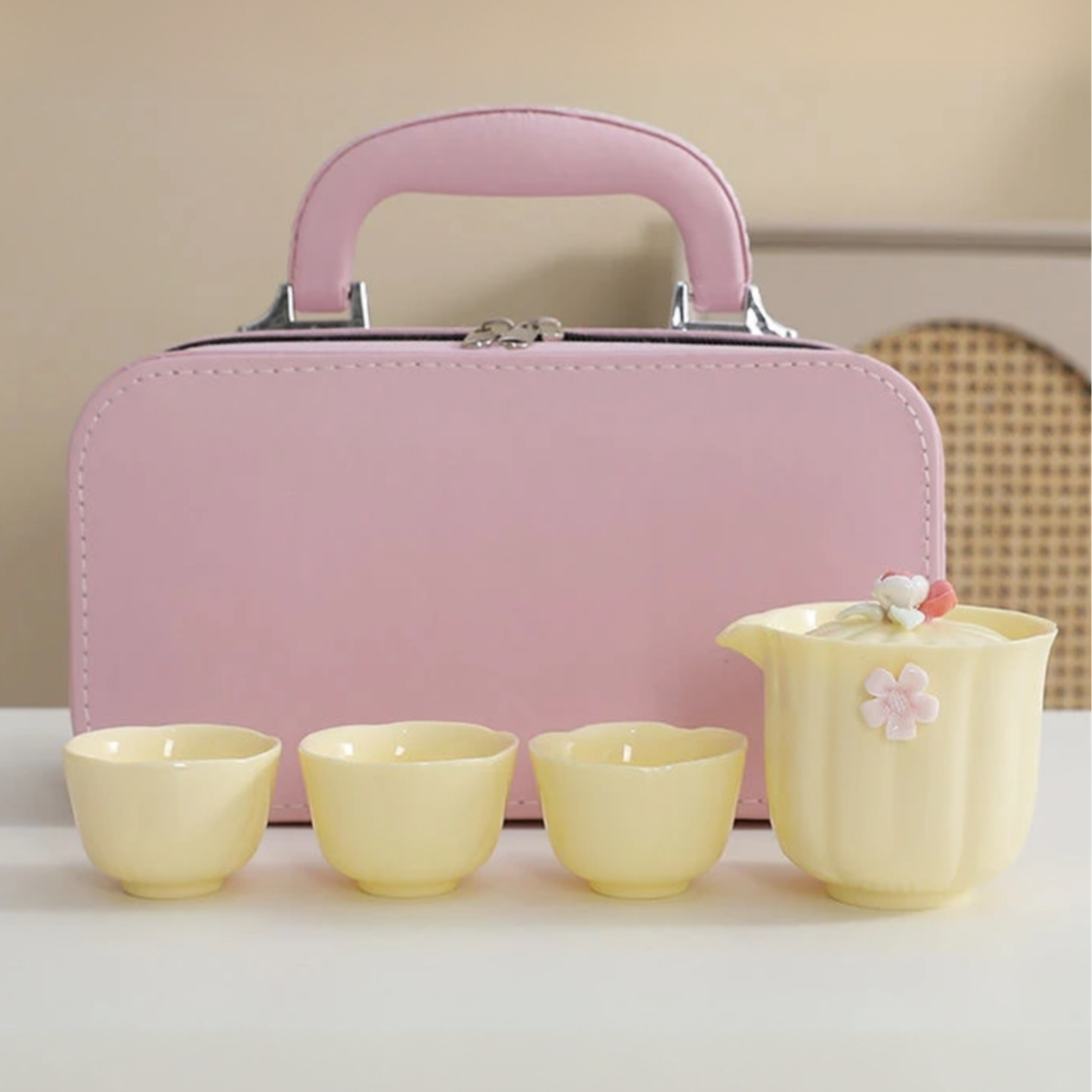 粉包粉捏花三杯旅行套