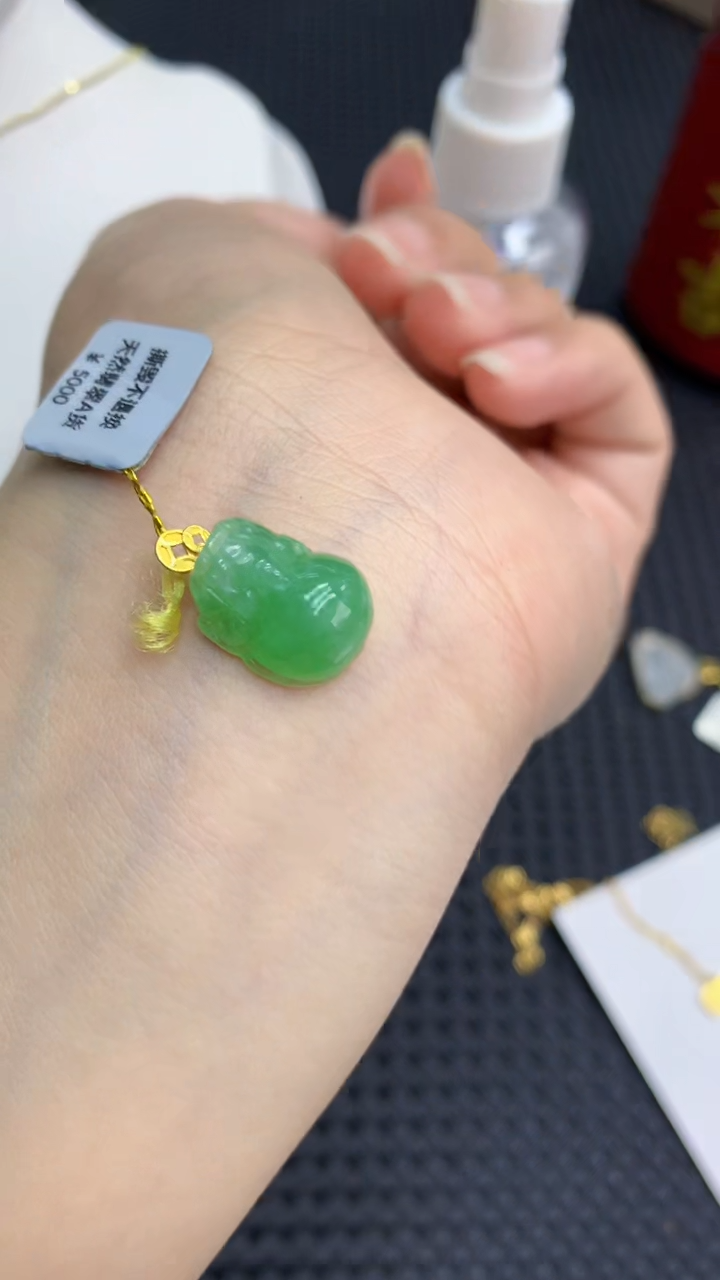 【闪购商品】翡翠颈饰18K金镶嵌            8