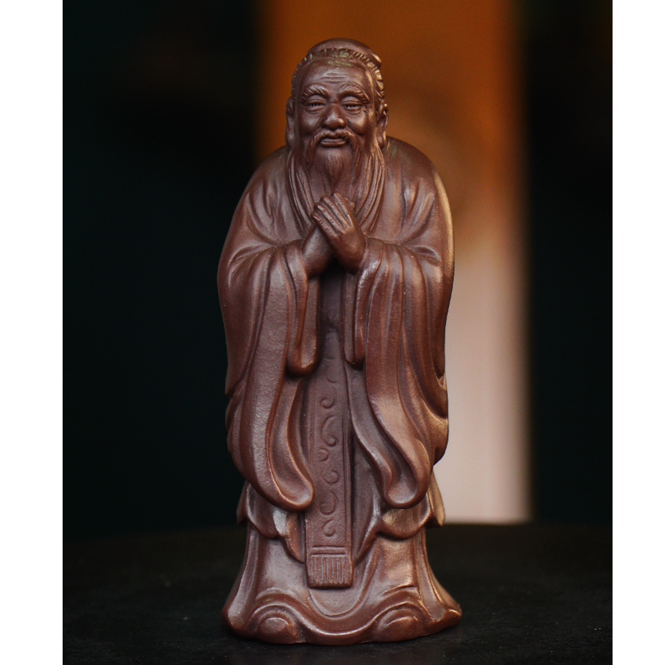 孔子 宜兴紫砂茶宠摆件
