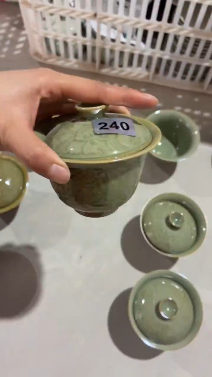 耀州窑仰山凤衔牡丹微瑕240