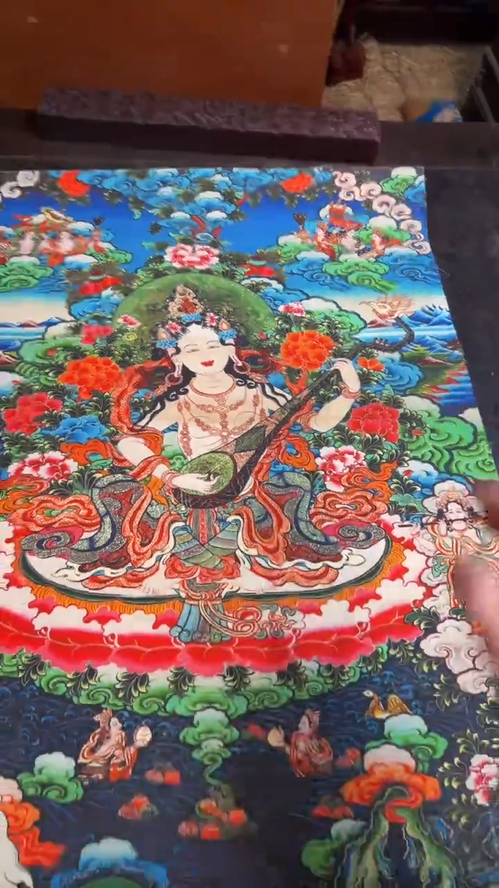 装裱画精品手绘唐卡链接--A