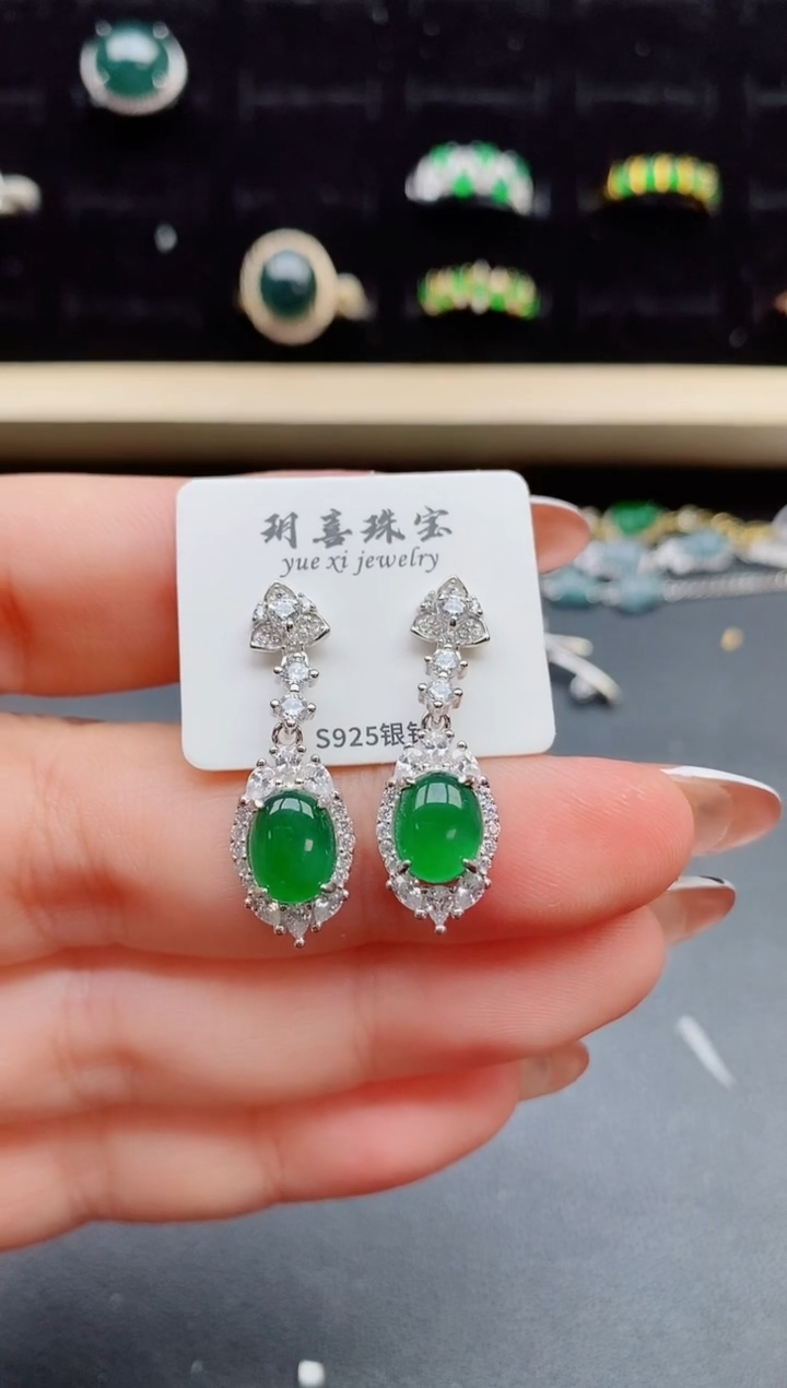 【闪购商品】翡翠戒指银S925镶嵌321321