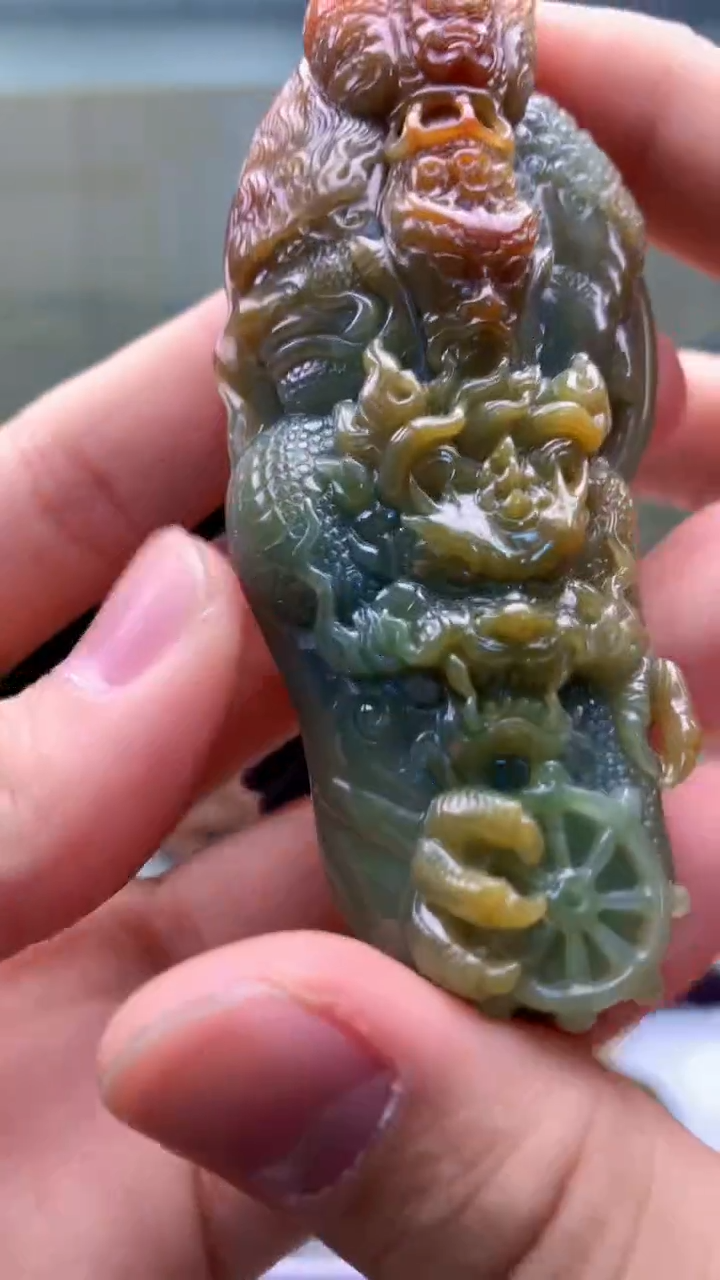 【闪购商品】定制翡翠未镶嵌4969bb-毛货挂件100