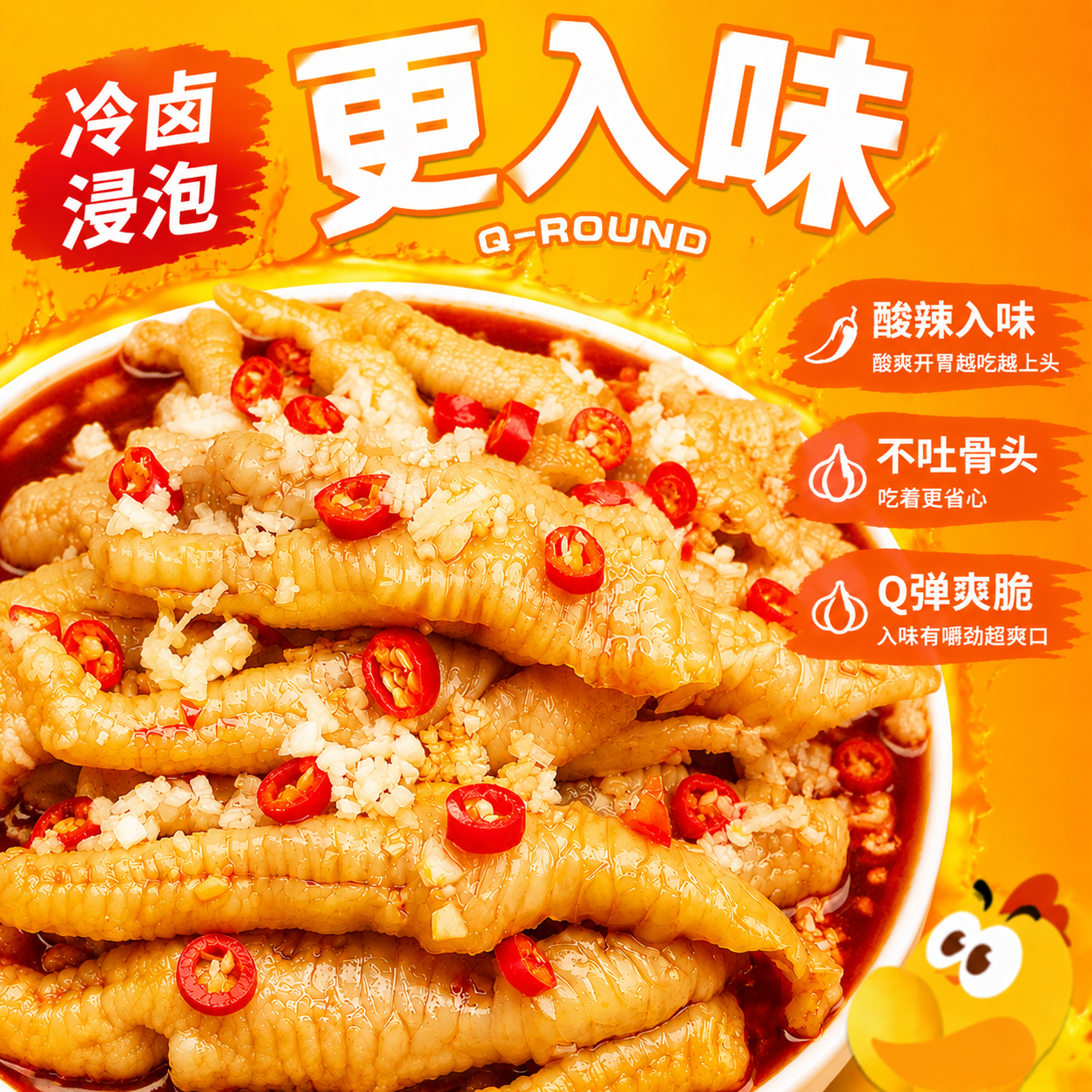 柠檬无骨鸡爪脱骨无骨2斤装酸辣无骨大鸡爪大份量去骨鸡爪鸡爪子商品图