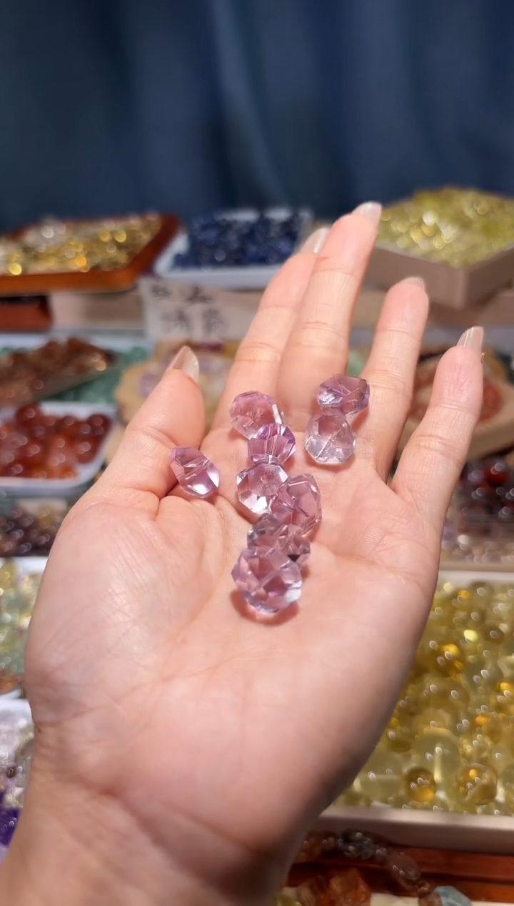 未镶嵌手串水晶K07紫水晶隔珠单颗