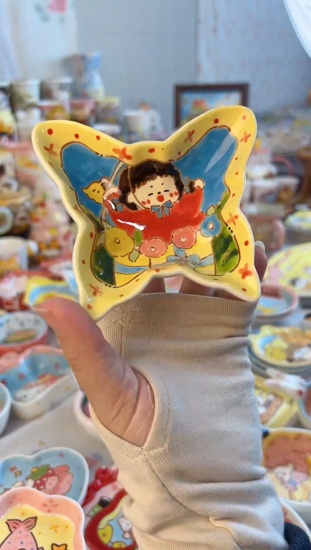 摆件陶景德镇陶瓷手绘