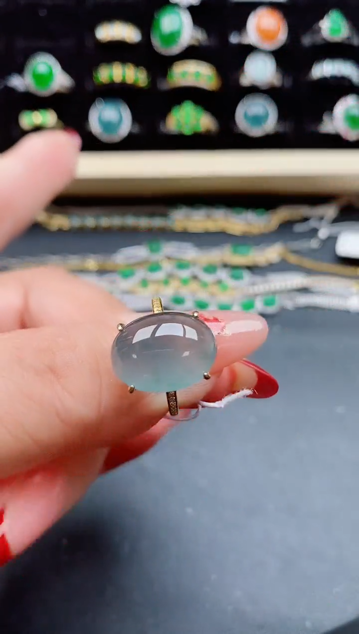 【闪购商品】翡翠戒指银S925镶嵌50850085