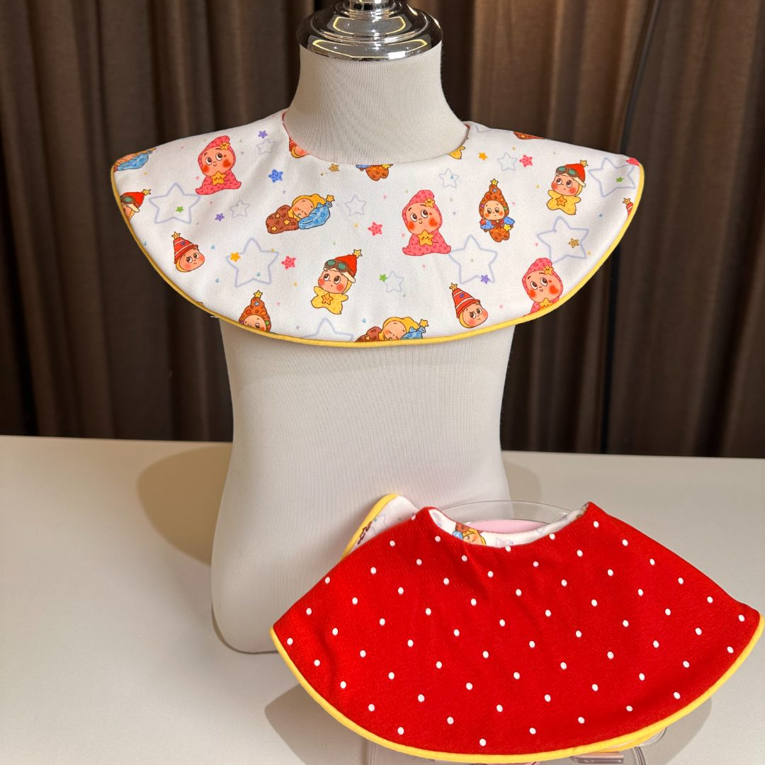 [079号]白底星星人口水巾