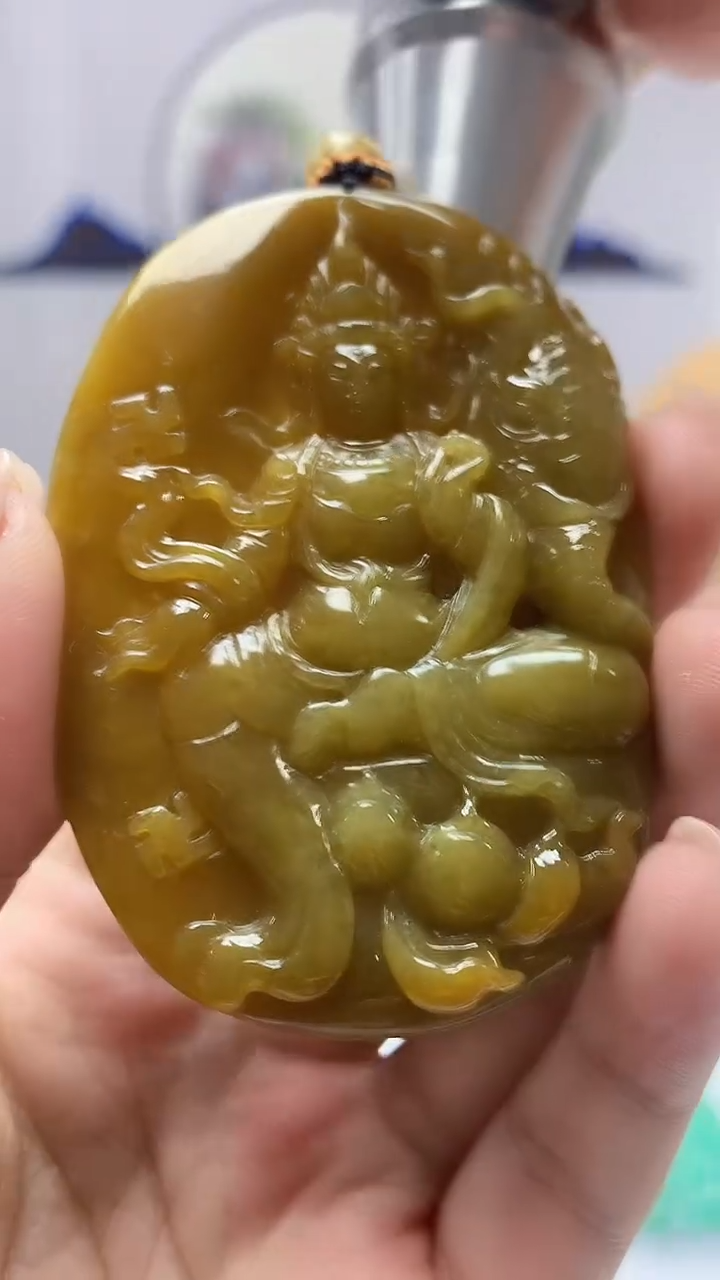 【闪购商品】定制翡翠未镶嵌4829ms-毛货挂件138