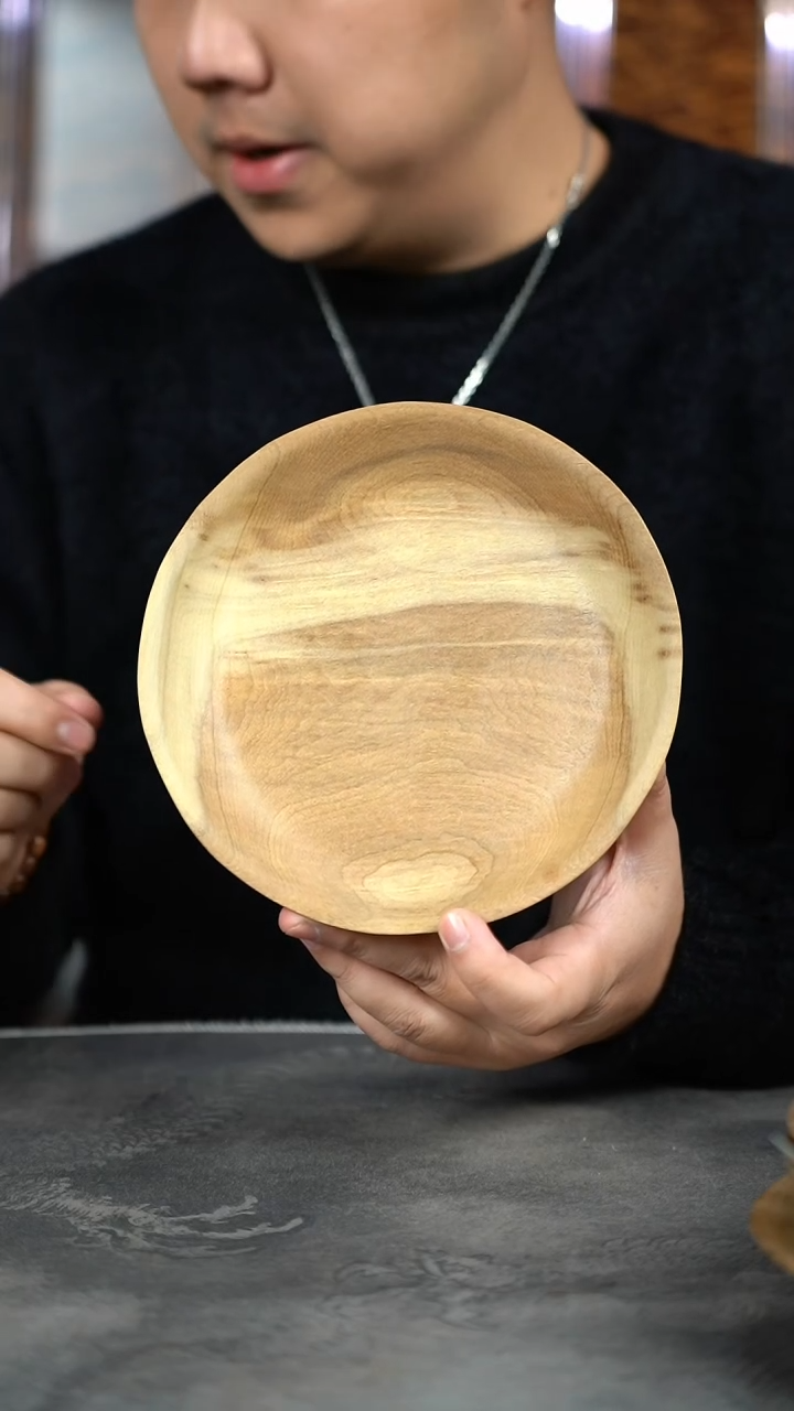 【闪购商品】金丝楠木雕018号阴沉原木手工点心盘