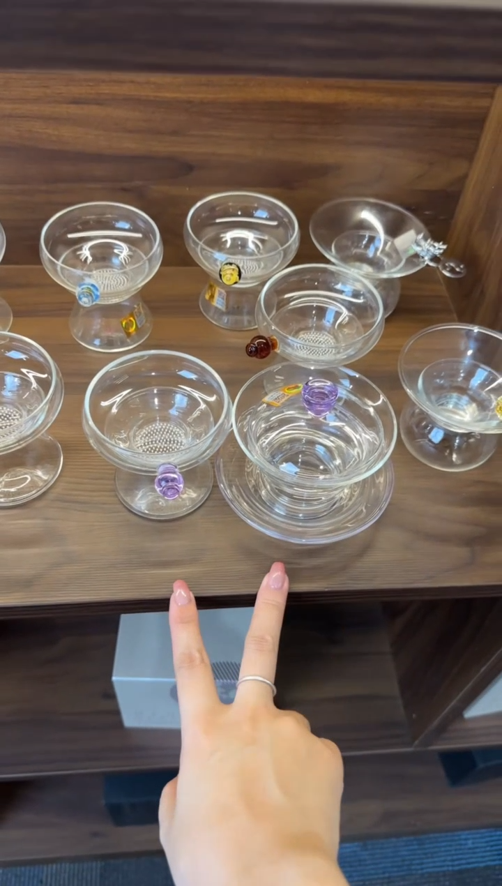 梦**露君怀盖碗浅紫+奉珠激光浅紫