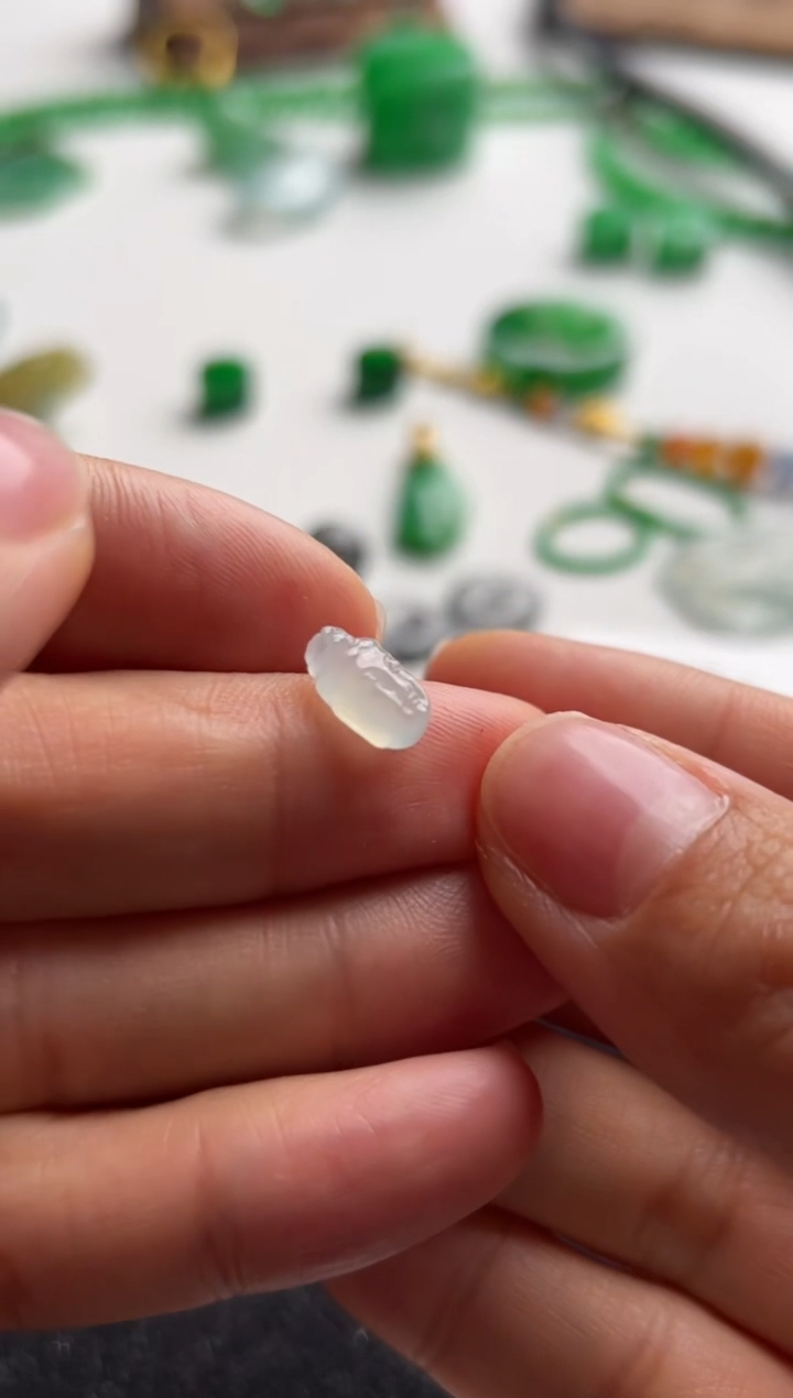 【闪购商品】定制翡翠未镶嵌白冰佛头680-lh 2