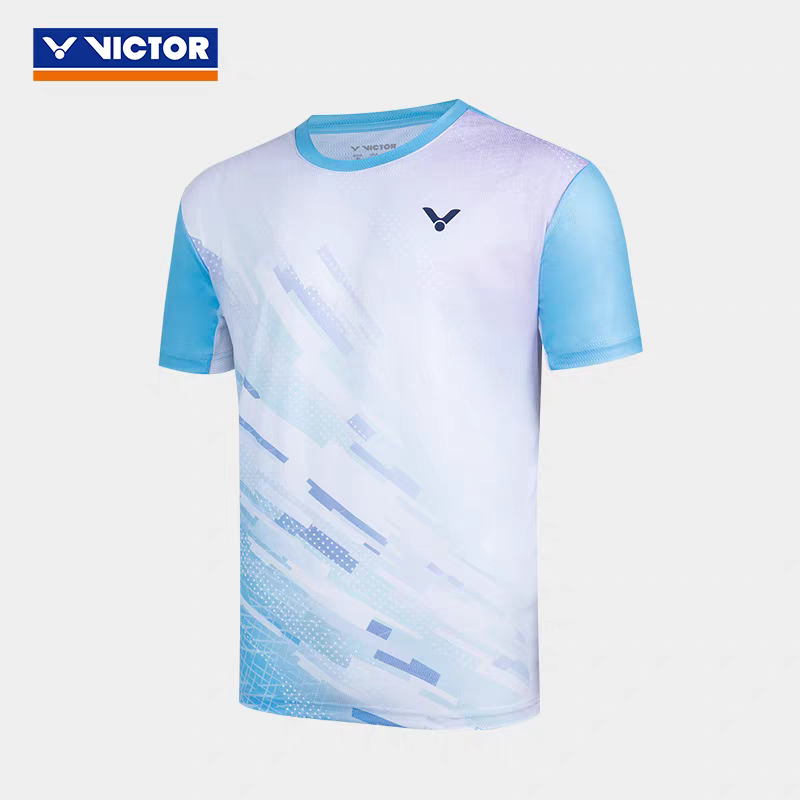 VICTOR/威克多官方夏抗菌透气羽毛球服中性款针织运动T恤 T-50022