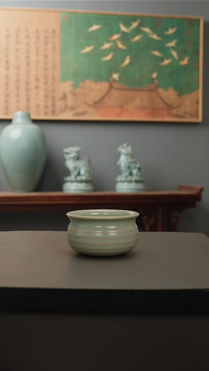 原产地原矿   弦纹杯   