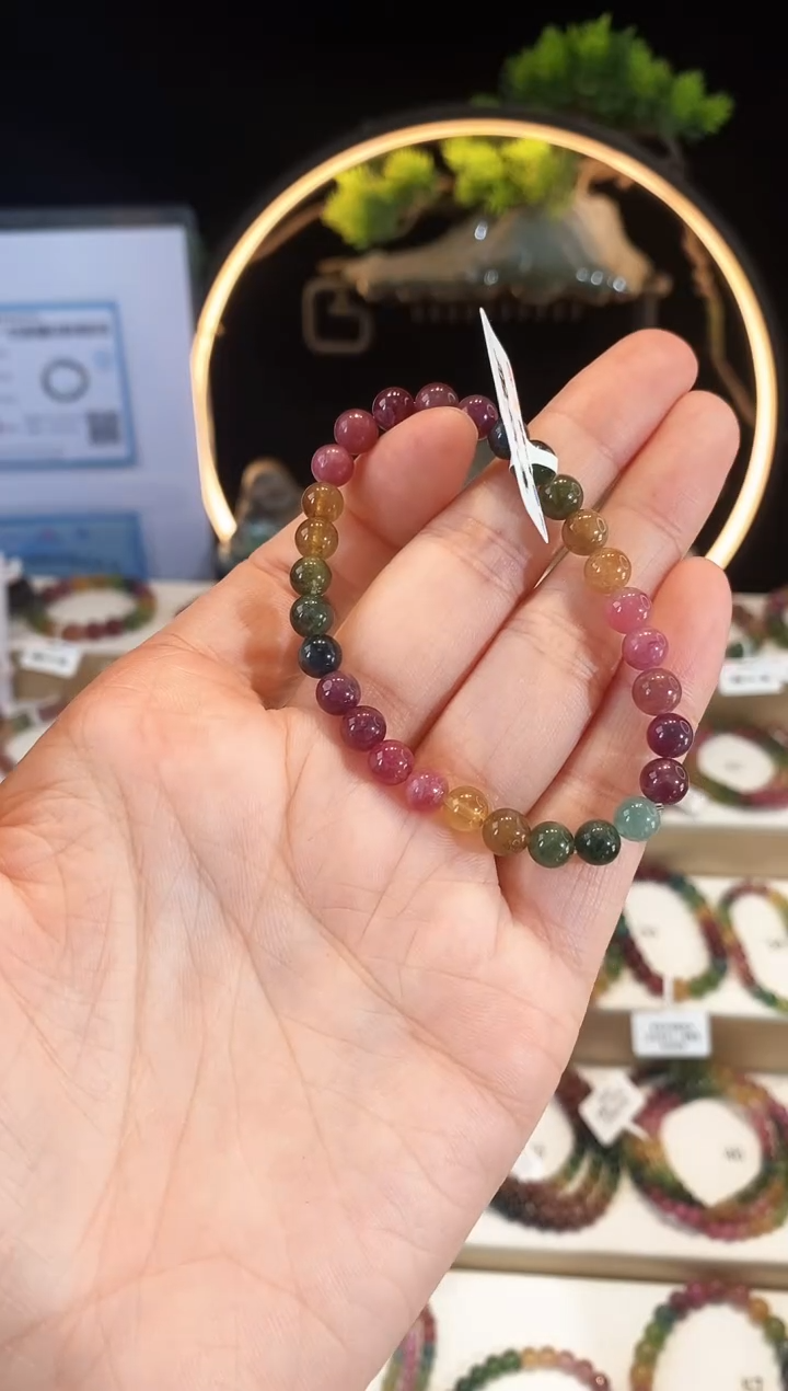 手链未镶嵌碧玺G2640素圈颜色微差