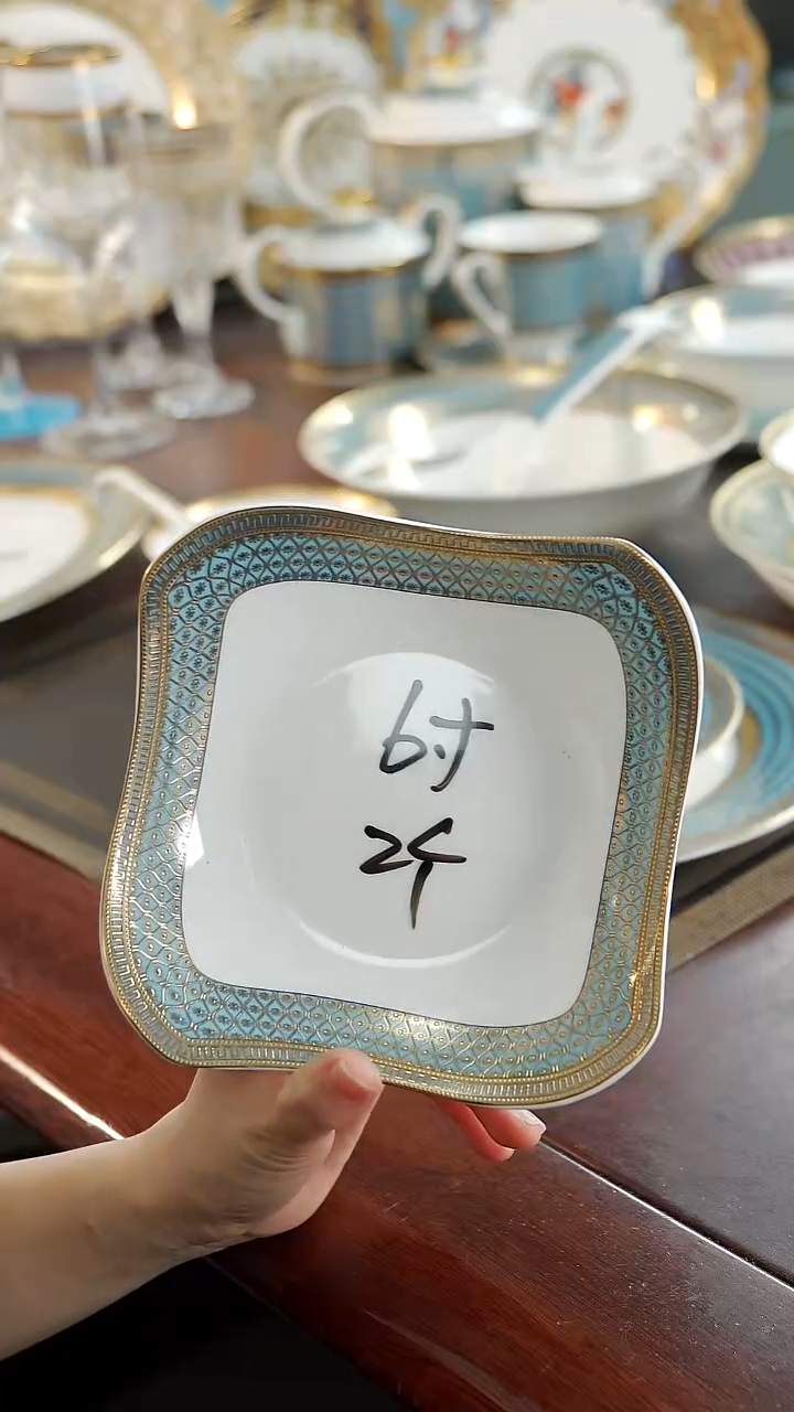 瓷片6英寸沙拉碗2个 