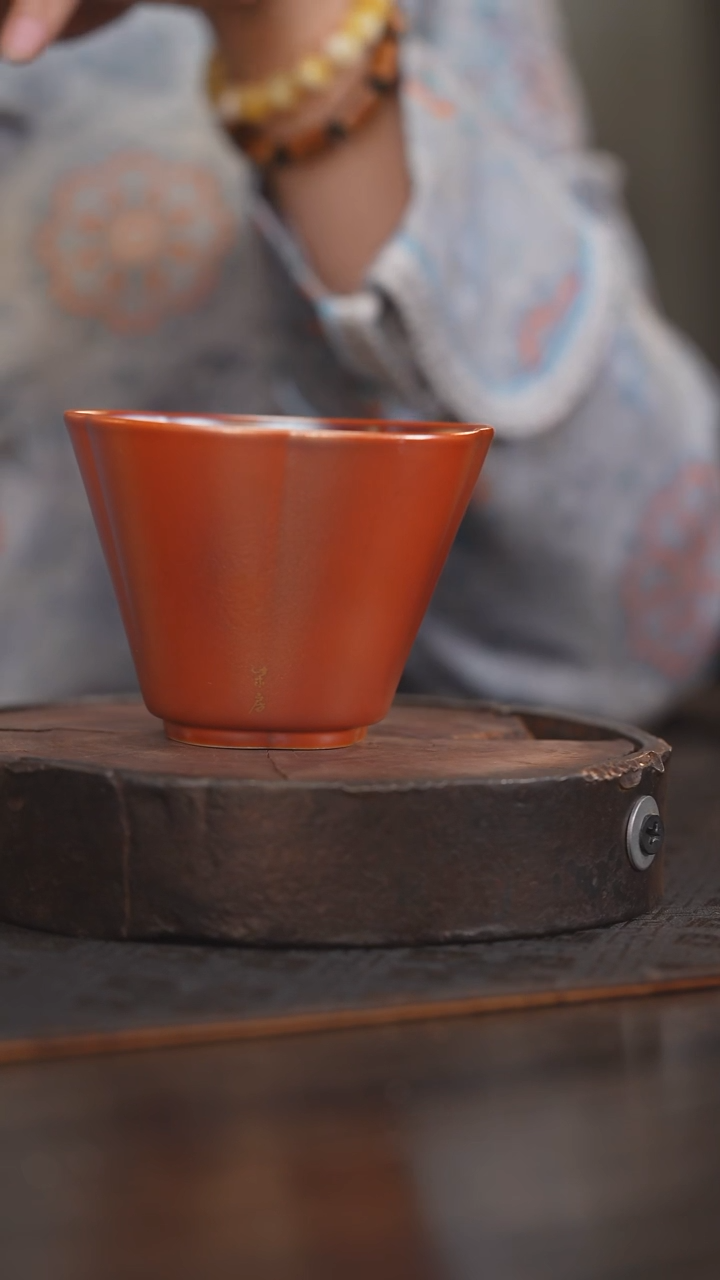 【闪购商品】杯19柴房陶瓷丨金红福字杯