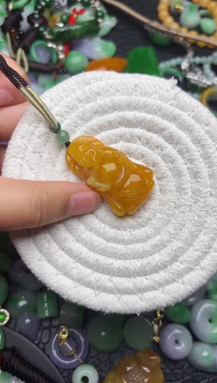 颈饰未镶嵌翡翠缅甸翡翠吊坠