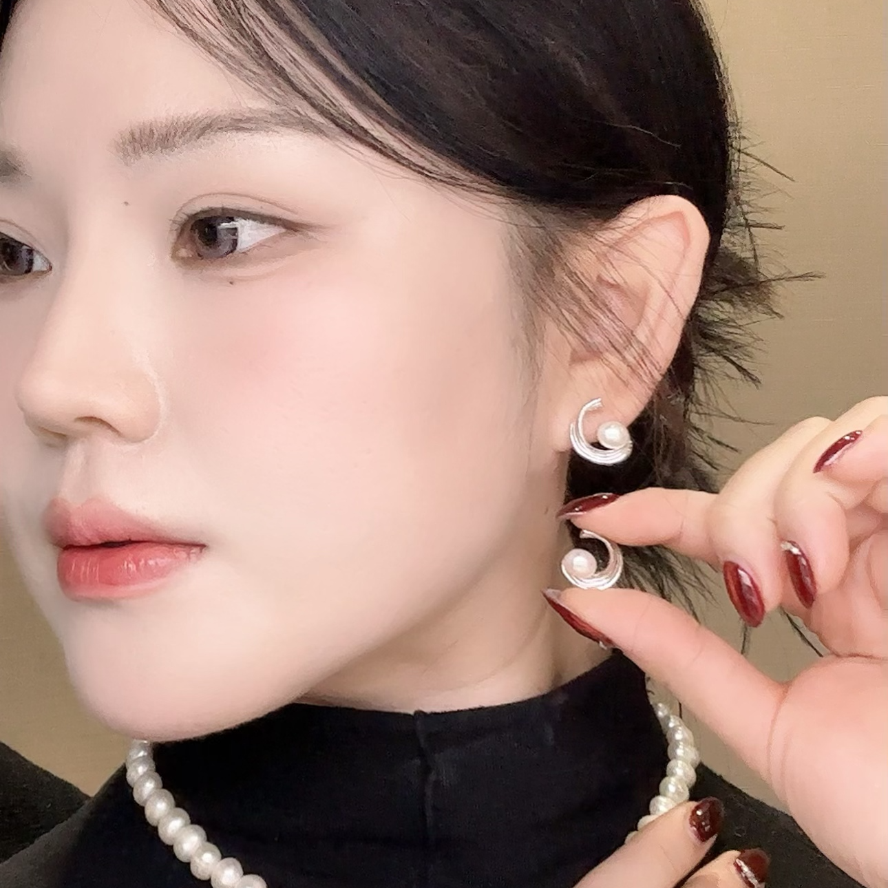 925银耳饰 YNR月半湾 极简风高级感百搭通勤精致款耳饰EK45