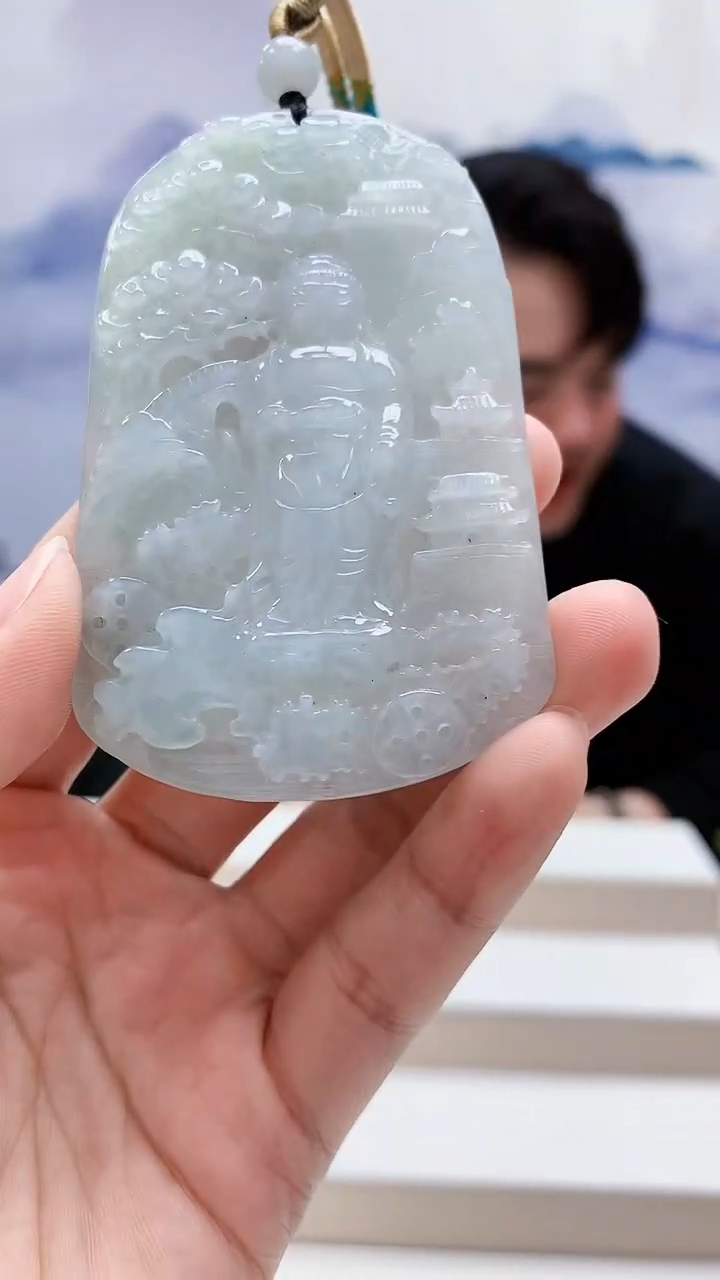 未镶嵌定制翡翠5060lr-毛货挂件97