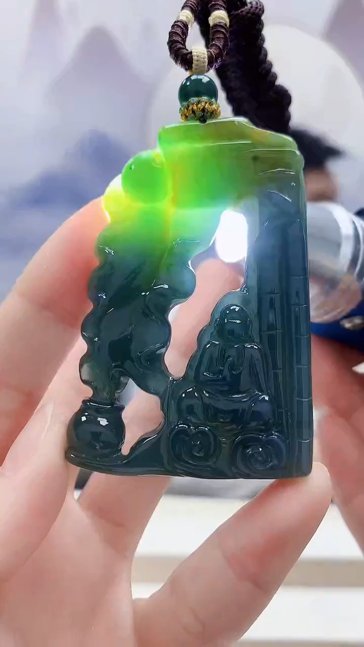 未镶嵌定制翡翠5028ry-毛货挂件48