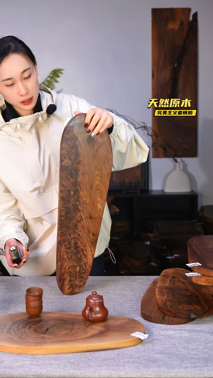 木北美黑胡桃原木.干裂疤结不属于商品质量问题完美主义者慎拍