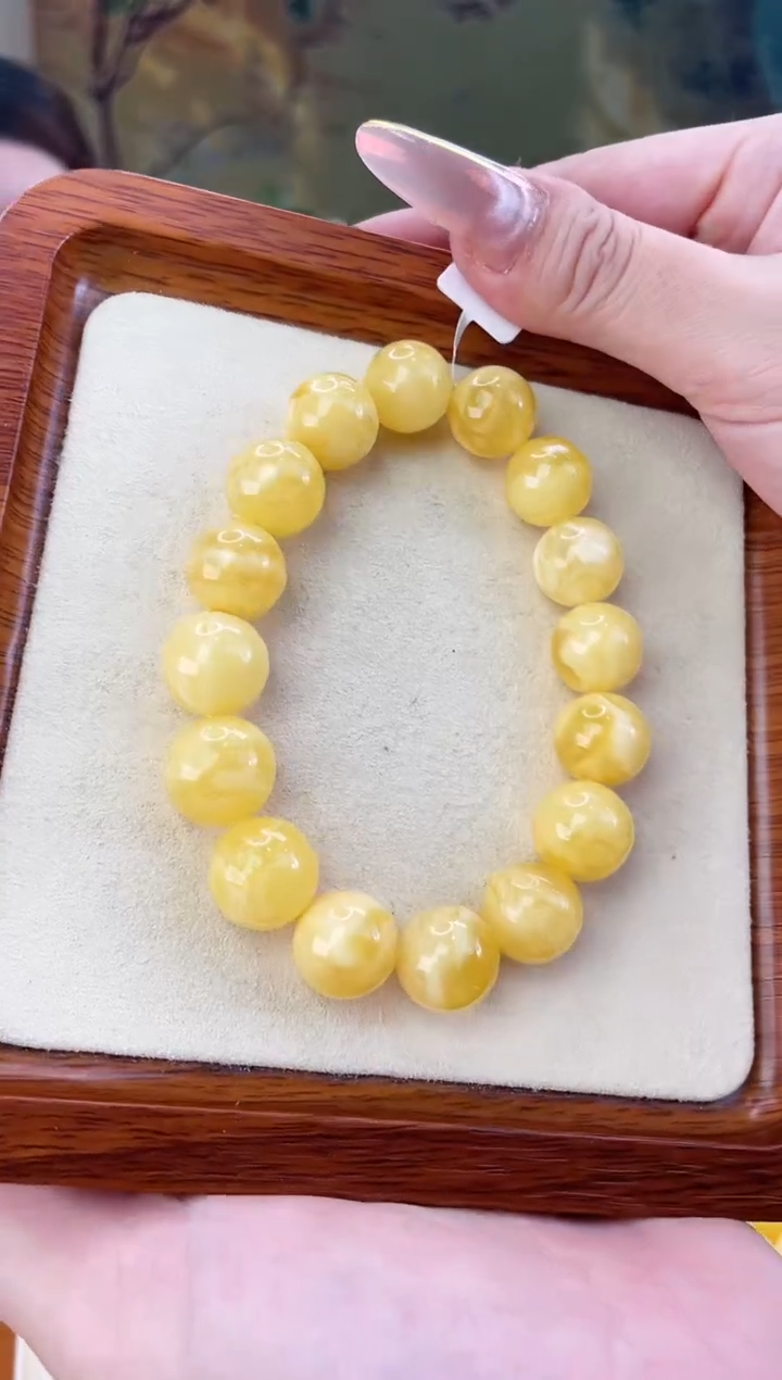 未镶嵌蜜蜡裸石手串