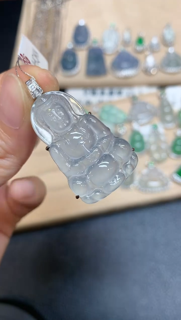 【闪购商品】翡翠吊坠(不含链)18K金镶嵌【无服务费