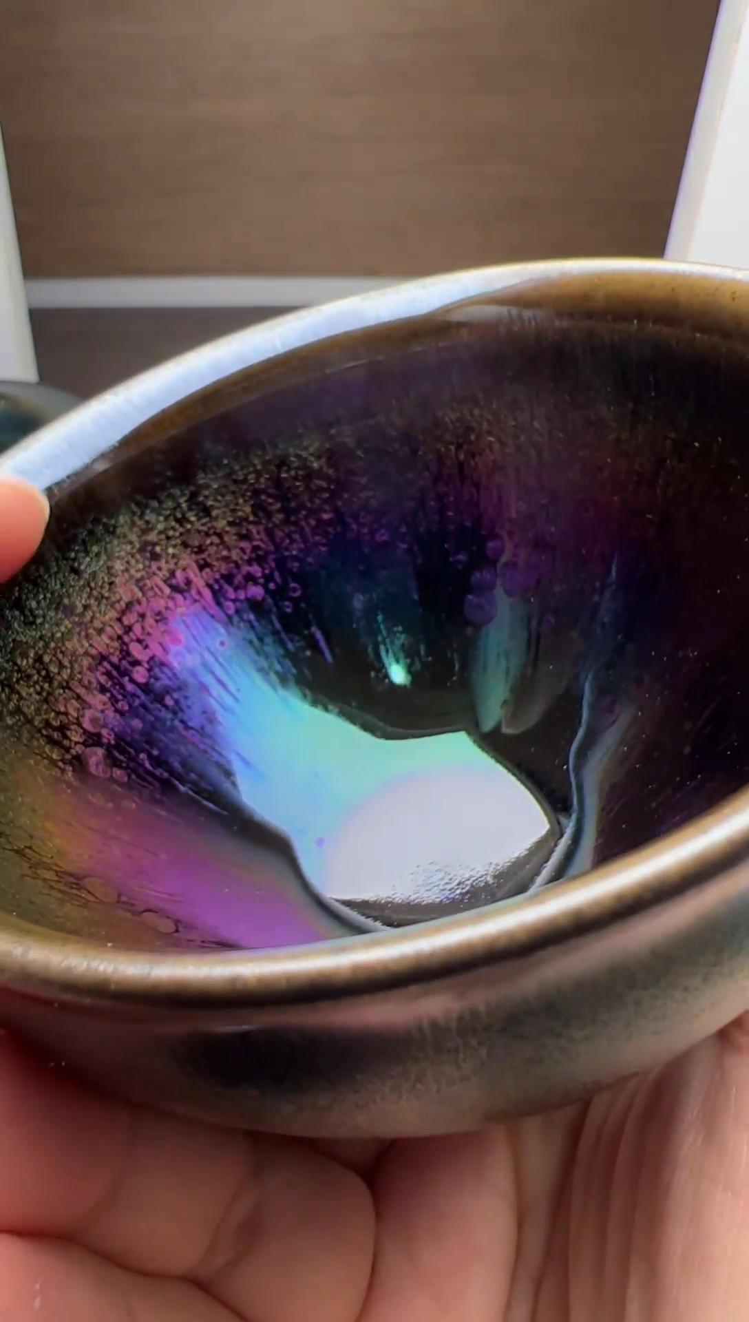 茶盏建窑建盏七彩油滴