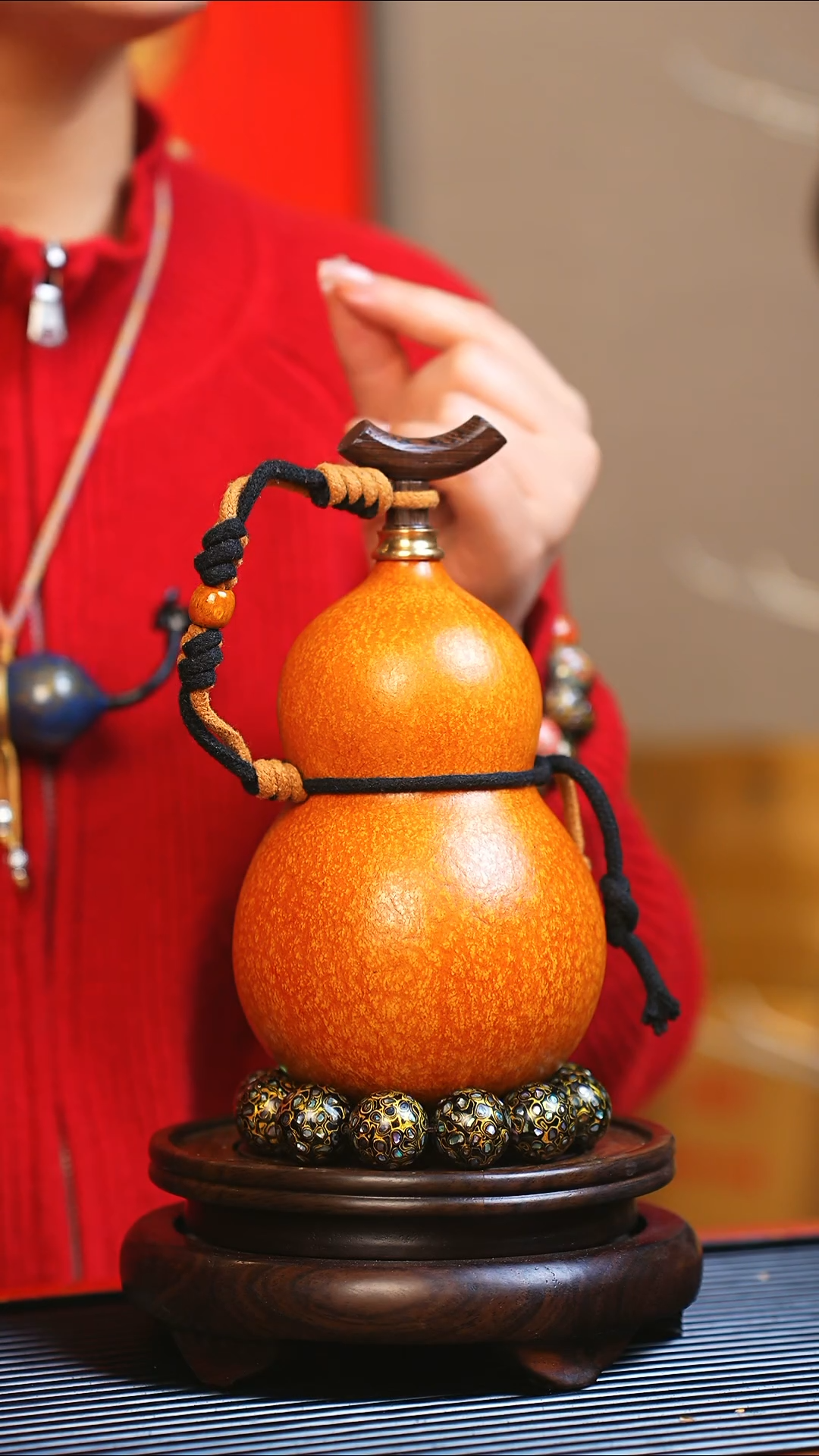 【闪购商品】JP038大师姐臻选非遗大漆酒葫芦