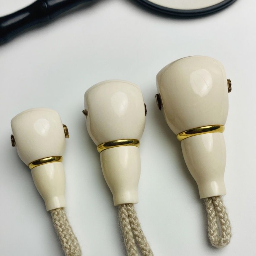 3通天然猛犸象原生冰料腰带白色三通配饰手串三通猛犸牙猛犸三通