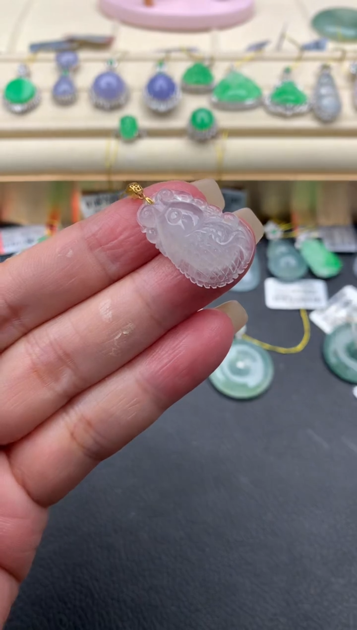 【闪购商品】翡翠颈饰18K金镶嵌Q12      