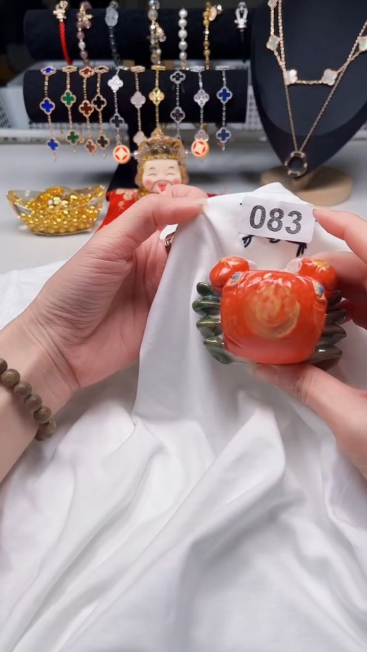 瓷片陶茶周边666文玩多人鸟家白色2xl
