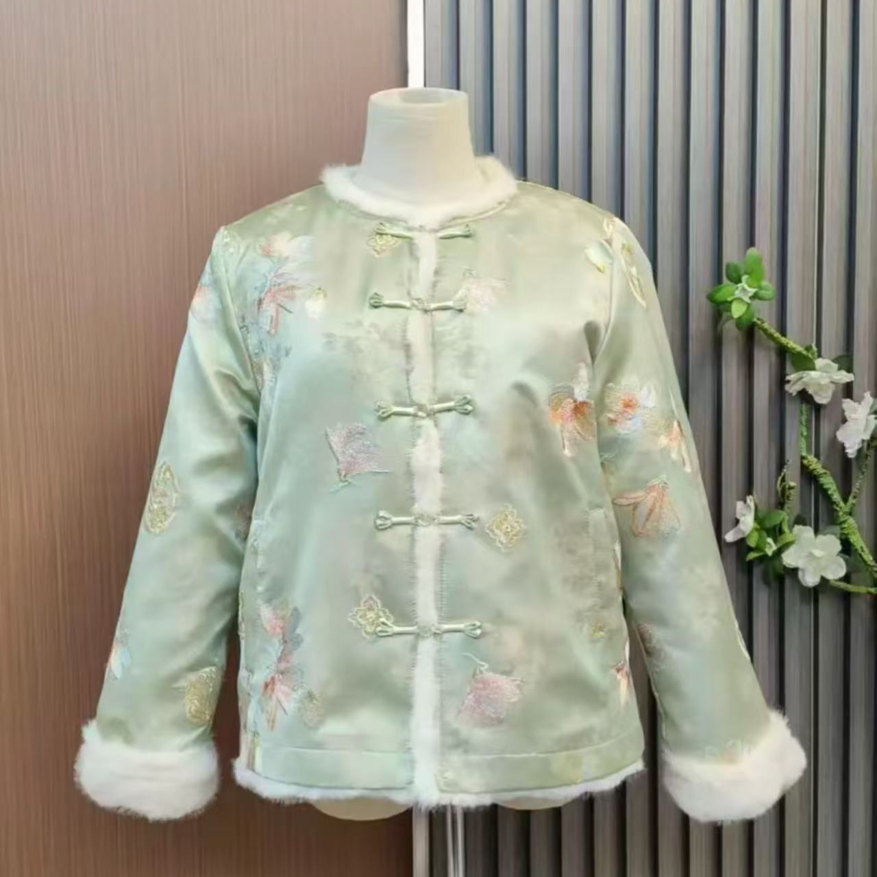 【青絮】25年冬新款水貂毛外套香云老料新中式上衣百搭双面穿0361