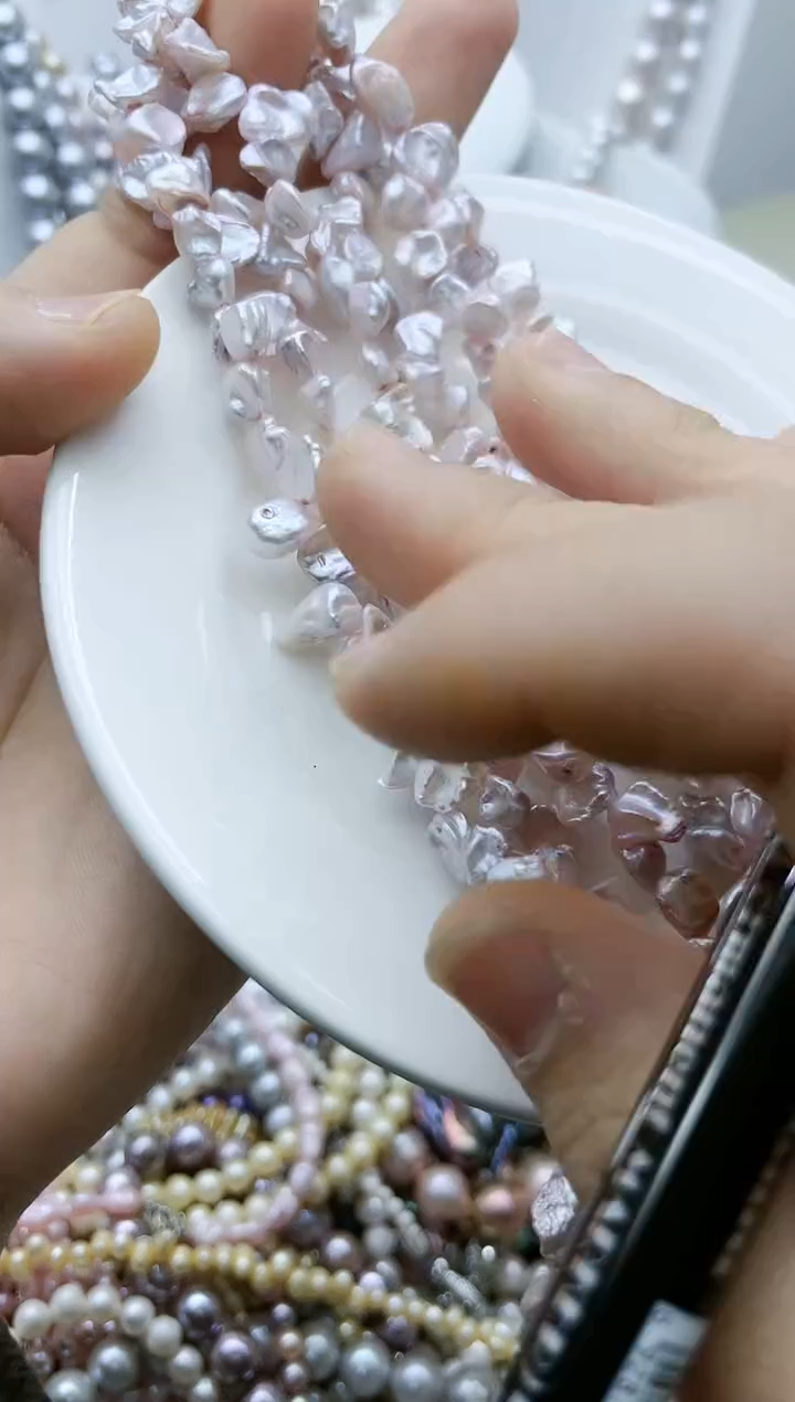 【闪购商品】淡水珍珠颈饰钛钢7