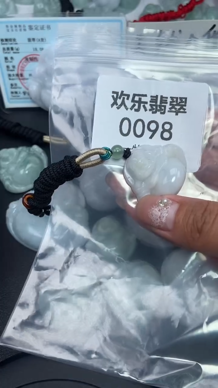 颈饰未镶嵌翡翠缅甸天然翡翠0098