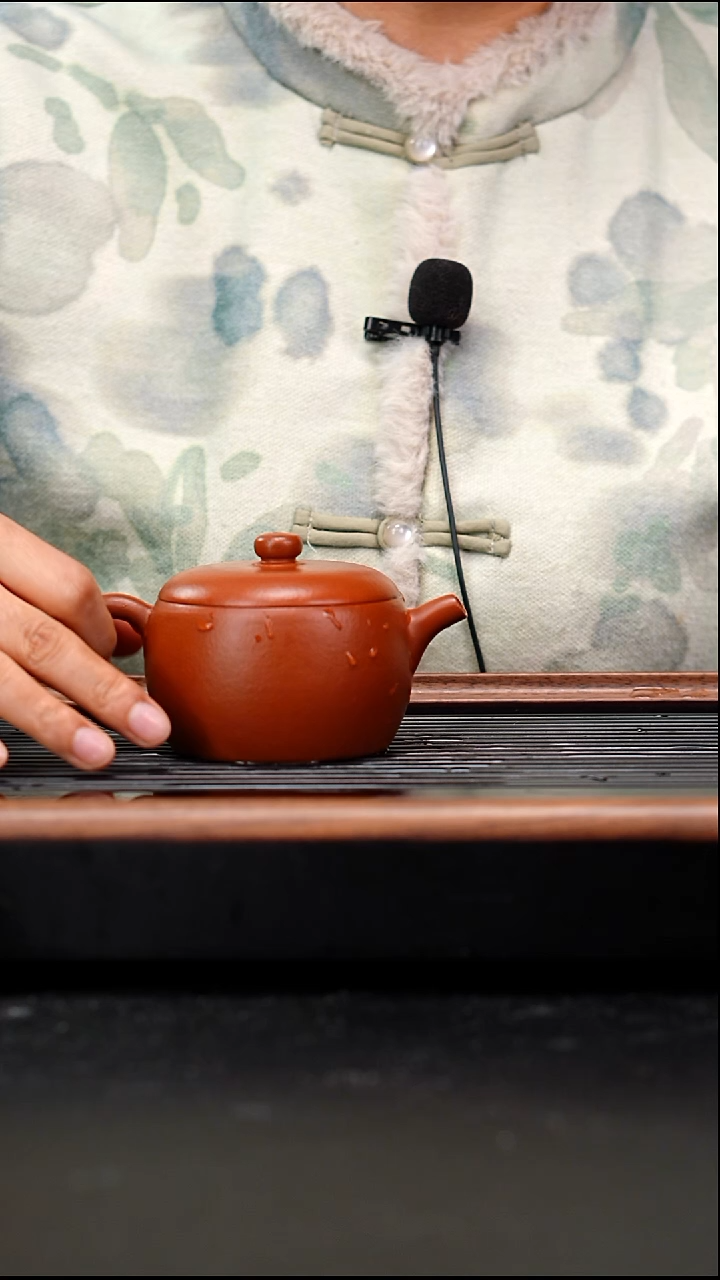 茶壶紫砂全手工黄龙山朱泥苹果壶160