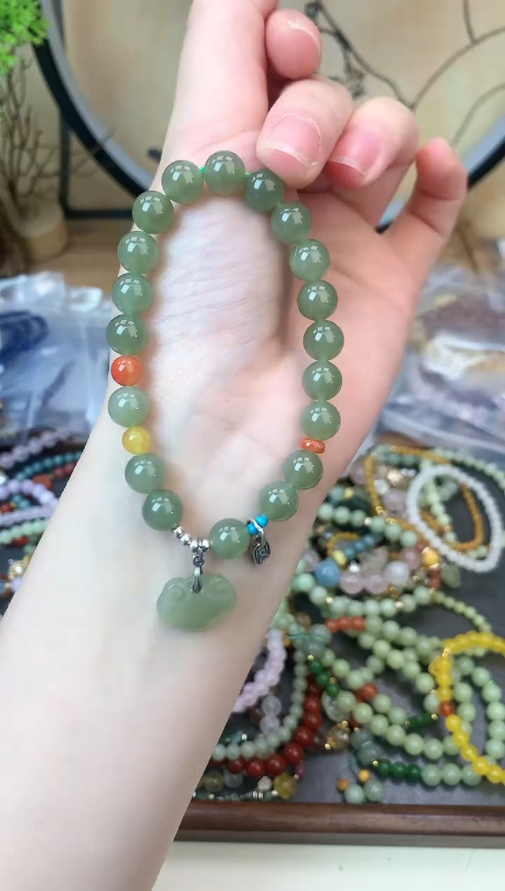 【闪购商品】和田玉手饰银S925镶嵌294