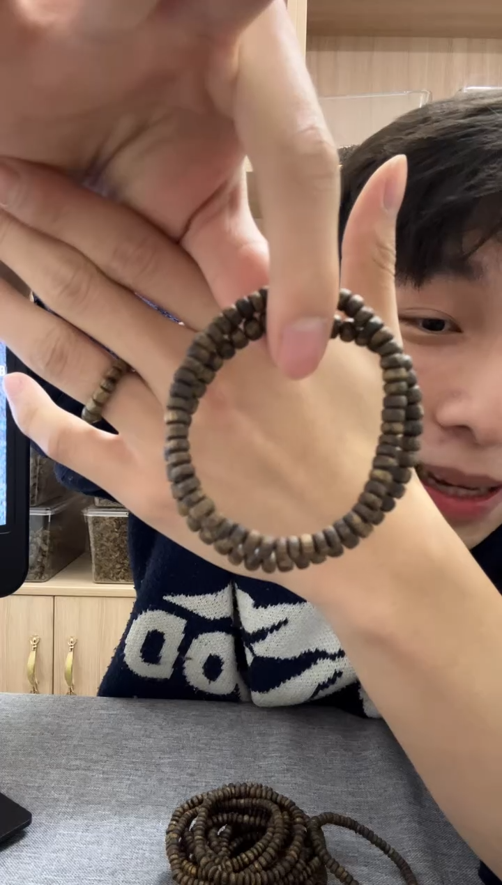 【闪购商品】沉香手串05沉水算盘珠单圈3克+ 多样性发其一